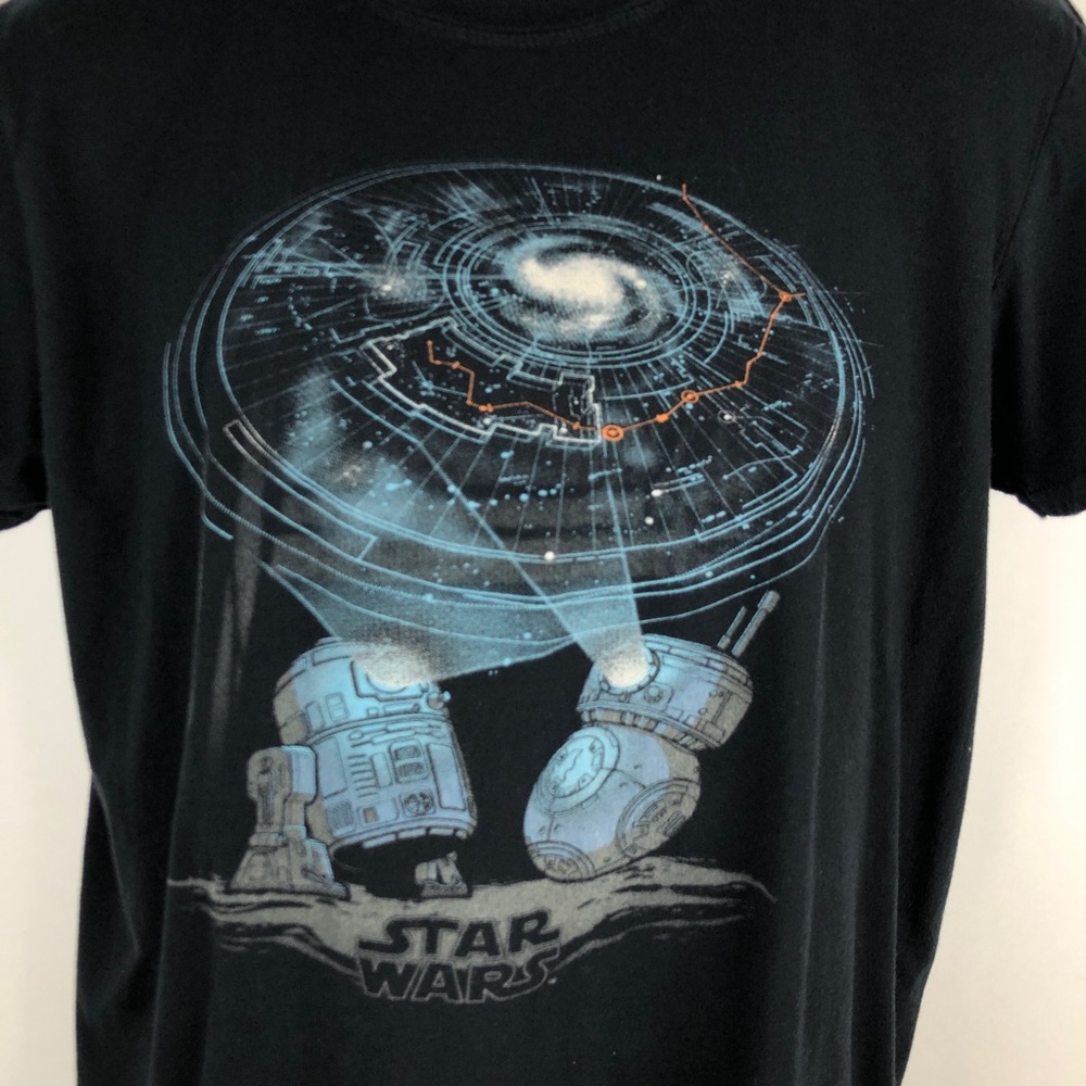 Funko POP Star Wars BB8 R2D2 Black Men's T-Shirt - Picture 2 of 5